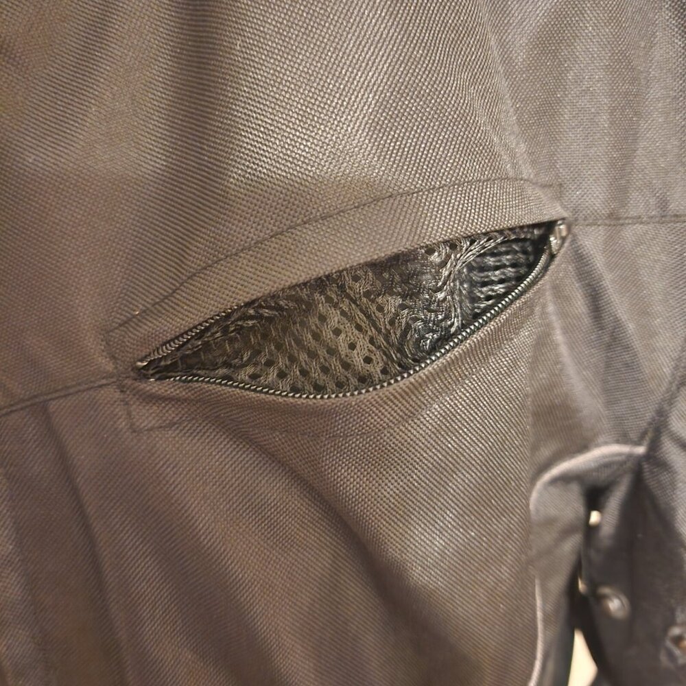 X Element Nylon Black Motorcycle Jacket Size Xl Z… - image 3